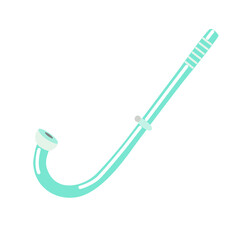 Diving tube. Cartoon flat illustration