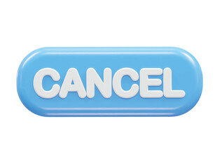 Cancel icon 3d rendering rejected icon illustration element