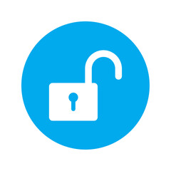 Unlocked padlock button