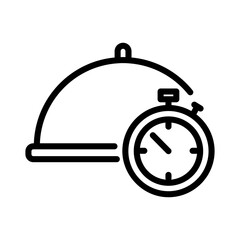 Obraz premium Food time line icon. Food delivery icon. Restaurant icon isolated on white background. Transparent background, minimalist symbol. Vector images