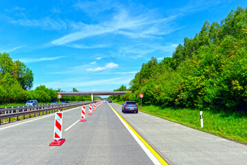 A7 zwischen Ellwangen und Dinkelsbühl (Richtung Würzburg)