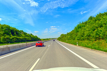 A7 bei Rothenburg (Richtung W&uuml;rzburg)