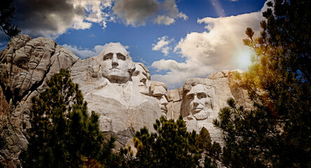 Mount Rushmore patriotic monument South Dakota Black Hills
