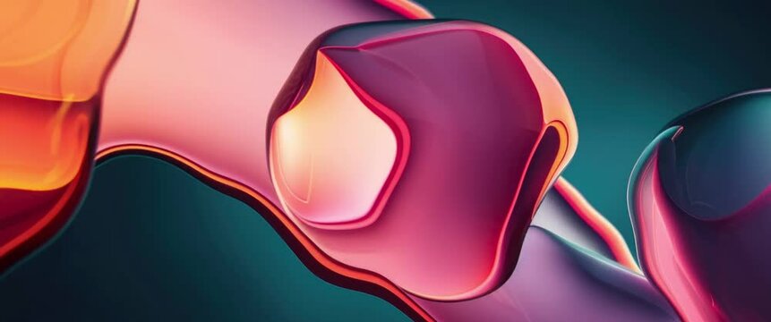 Abstract colorful shapes background animation. 