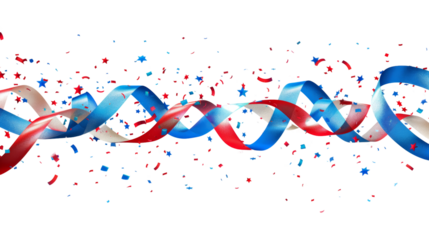 4th of July ribbon, celebration, Independence Day, Fourth of July