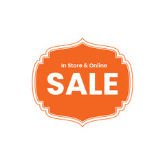 Vintage sale graphic elements in store and online 