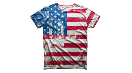 Fototapeta premium T-shirt with the American flag print