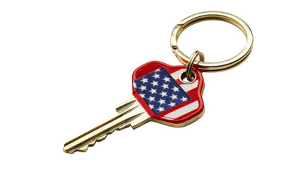 Key with the American flag cover
