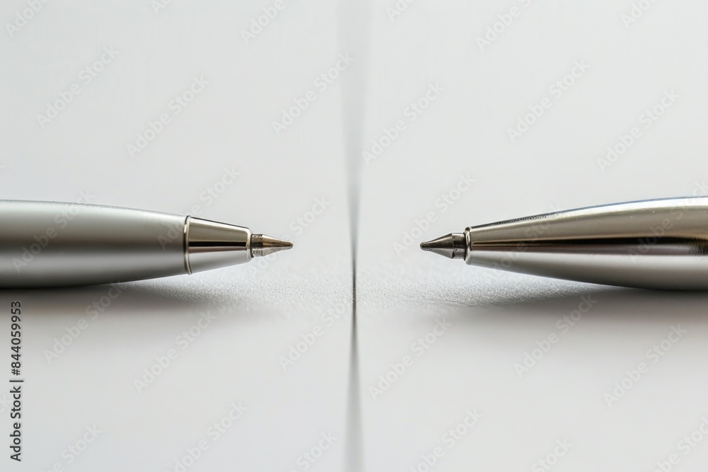 Poster a pair of pens placed on a table surface