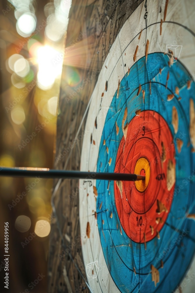 Poster A target with an arrow shot into it