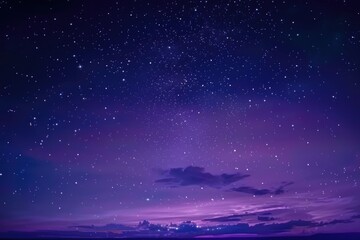 A starry night sky with purple and blue hues