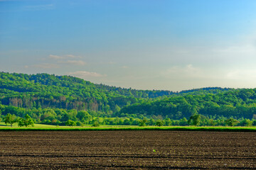 Beautiful summer calm landscapes of Bavaria.