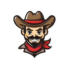 cowboy hat mascot logo