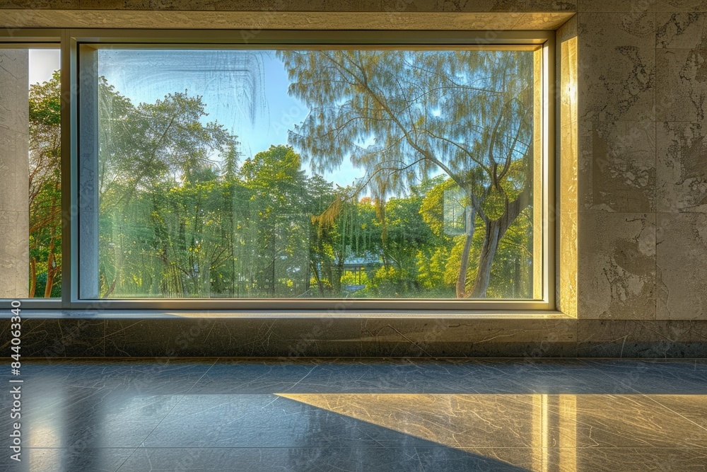 Aufkleber View of trees from inside a building