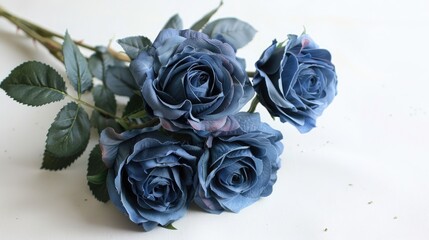 Decorative artificial blue roses for weddings or keepsakes