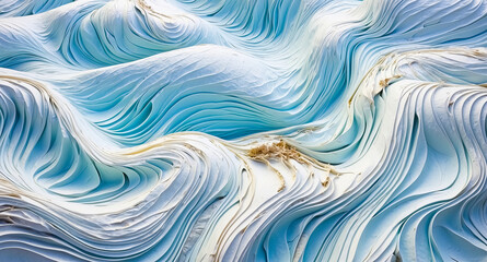 Obraz premium Abstract Blue and White Swirling Paper Texture