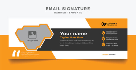 Creative email signature footer template modern design Layout