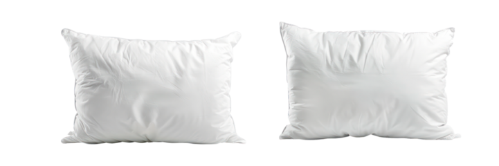 Set of White pillow isolated on transparent background