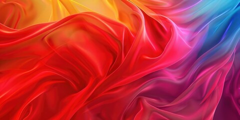 Obraz premium A close-up shot of a vibrant red, yellow, and blue background