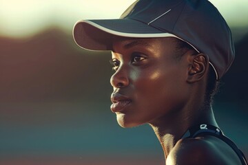 A woman holding a tennis racket, ready to play