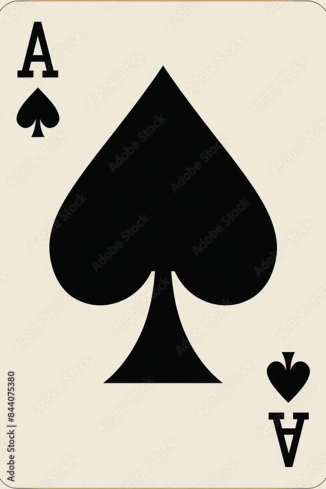 Poster a black and white image of a playing card, suitable for use in illustrations or designs