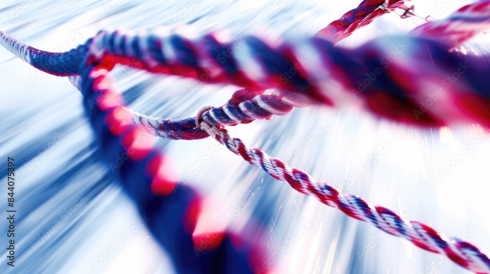 Poster a close-up shot of a rope with a blurred background