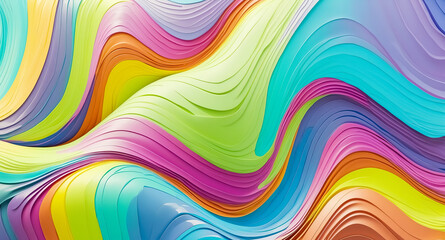 Obraz premium Abstract Colorful Wavy Pattern