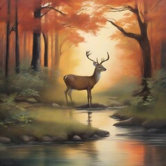 deer in the woods