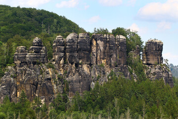 Bossstock Rocks in Saxon Switzerland National Park, Germany