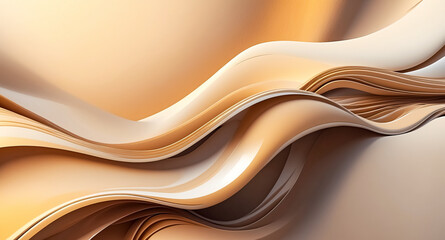 Obraz premium Abstract Background with Smooth, Wavy Lines in Brown Tones