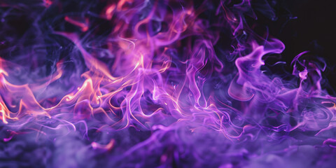 Purple and pink abstract smoke on black background