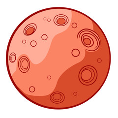 Vector of cartoon planets