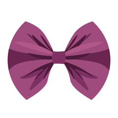 Purple ribbon bow vector image, decorative bowknot illustration, purple bowtie decoration, decorative bows isolated on white background