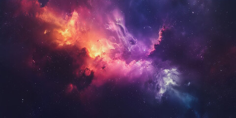 Fototapeta premium Colorful nebula and stars in outer space