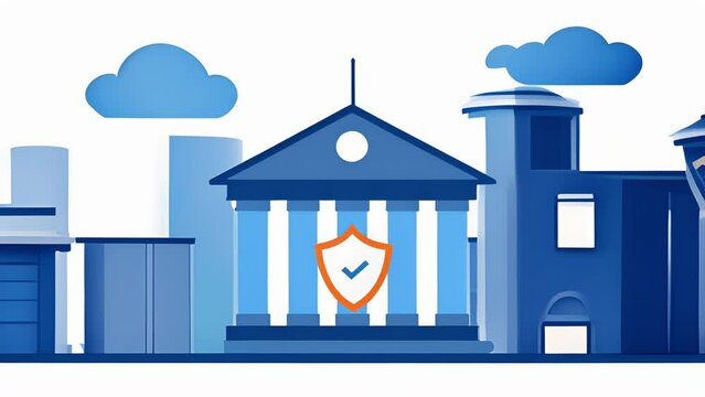 A bank conducting regular vulnerability assessments and tration testing to identify and address potential system weaknesses.. 2d flat cartoon