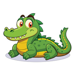 Cute funny animal cartoon vector on white background