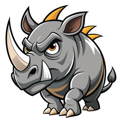 Rhino buffalo mascot vector logo design