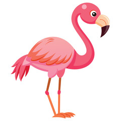 Cartoon Drawing Of A Flamingo
