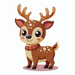 vector-cute-detailed-reindeer-cartoon-character