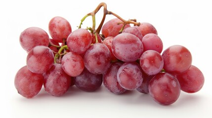 Fototapeta premium Bunch of red grapes isolated on a white background