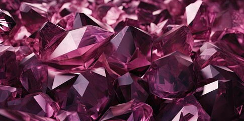 gem texture of pink crystals on a purple background