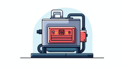 Electric transformer outline icon. Clipart image is