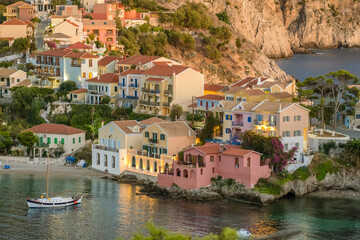 Obraz premium Picturesque Assos town on Kefalonia island, Ionian sea, Greece.