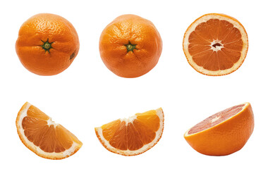 Isolated PNG Orange fruit , GENERATIVE AI