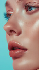 Obraz premium Modern Skincare Magazine Cover: Clean Design Featuring Innovative Beauty Trends, Minimalist Aesthetic, Fresh Faces, and Natural Elements. Perfect Blend of Contemporary Style and Skincare Essentials.