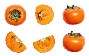 Isolated PNG Persimmon fruit , GENERATIVE AI