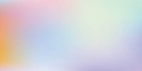 Smooth and blurry colorful gradient mesh background. Modern bright rainbow colors. Easy editable soft colored vector banner template. Premium quality