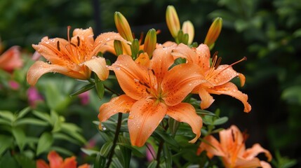 Lovely orange flowers enhance the garden s beauty