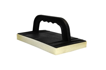 Fratacho de plástico y esponja en fondo transparente I Plastic straw and sponge on transparent background
