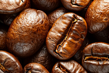 Close-up of Coffee Beans A close-up photo of roasted